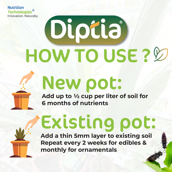 Diptia Organic Frass Biofertiliser 3L